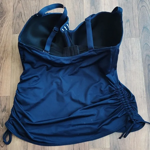 Fantasie Ink San Remo Plunge, Navy Blue One Piece Tankini Top Only 36I - Picture 3 of 7